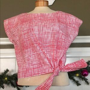 Kate Spade ♠️ Modern Plaid Crop Top